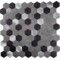 Apollo Tile Sample, 1.25" Silver/Grey/Black Hexagon 11.25"X11.25" Peel&Stick Tile TCPLST9903 Sample - alternate 2